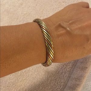 Vintage Mexican twisted tricolor cuffs bracelet